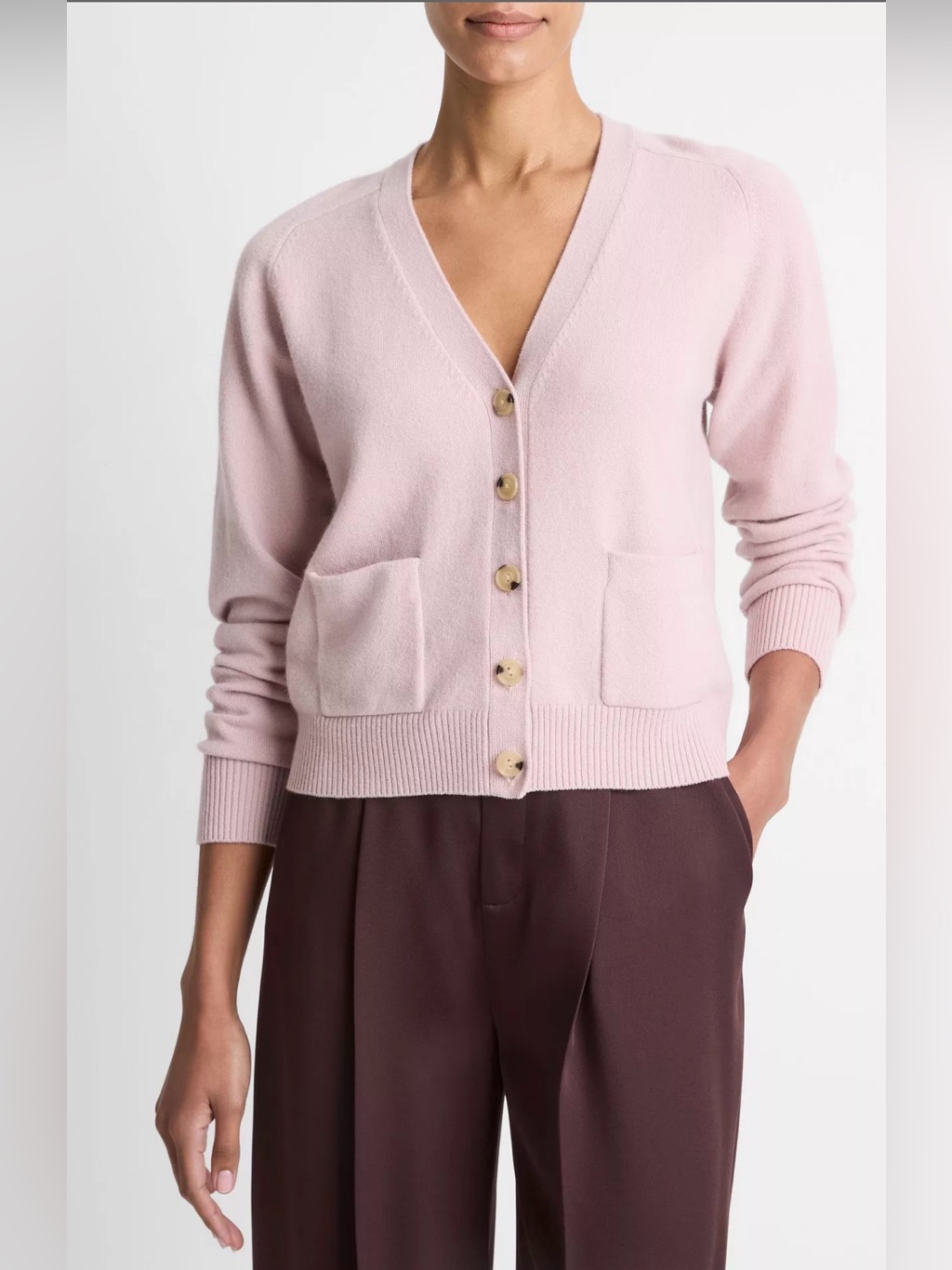Vince Wool & Cashmere-Blend Cardigan Small